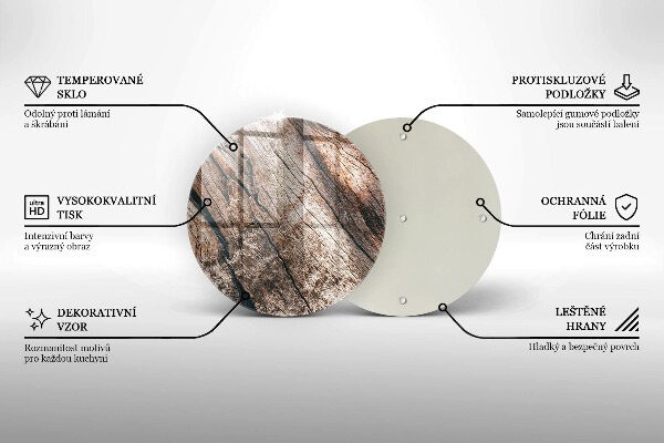 Tagliere in vetro Struttura in legno