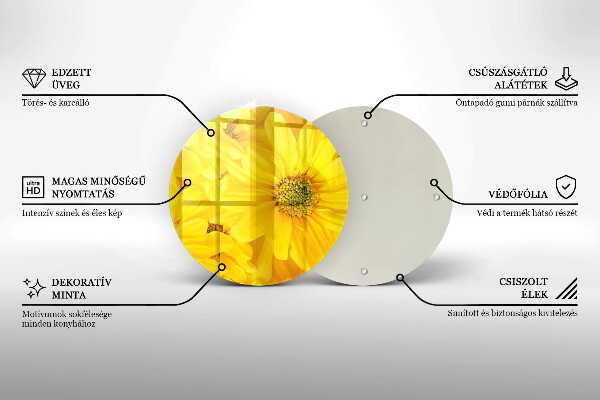 Tagliere in vetro Petali di fiori