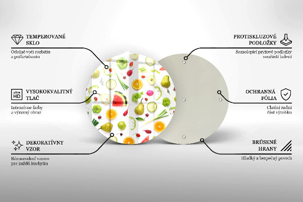 Tagliere in vetro Modello di frutta e verdura