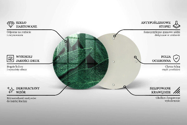 Tagliere in vetro Le foglie della pianta