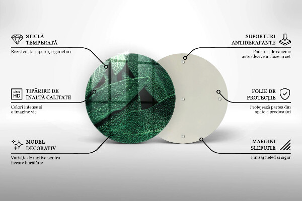 Tagliere in vetro Le foglie della pianta