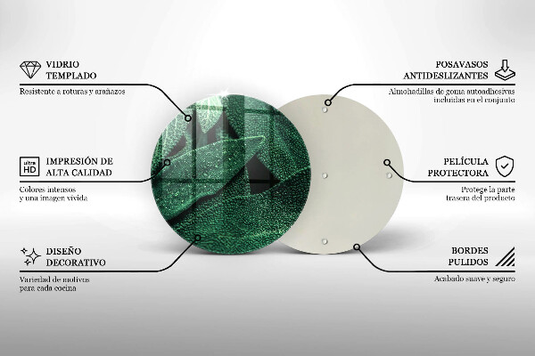 Tagliere in vetro Le foglie della pianta
