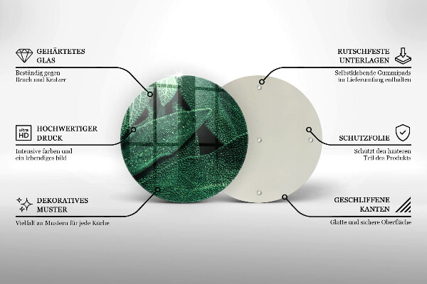 Tagliere in vetro Le foglie della pianta