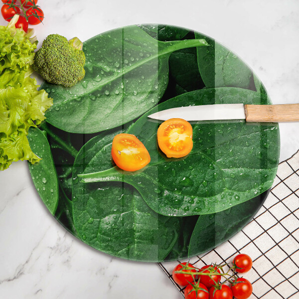 Tagliere in vetro Foglie di basilico