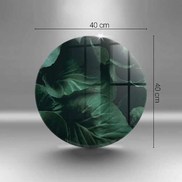 Tagliere in vetro Foglie selvatiche scure