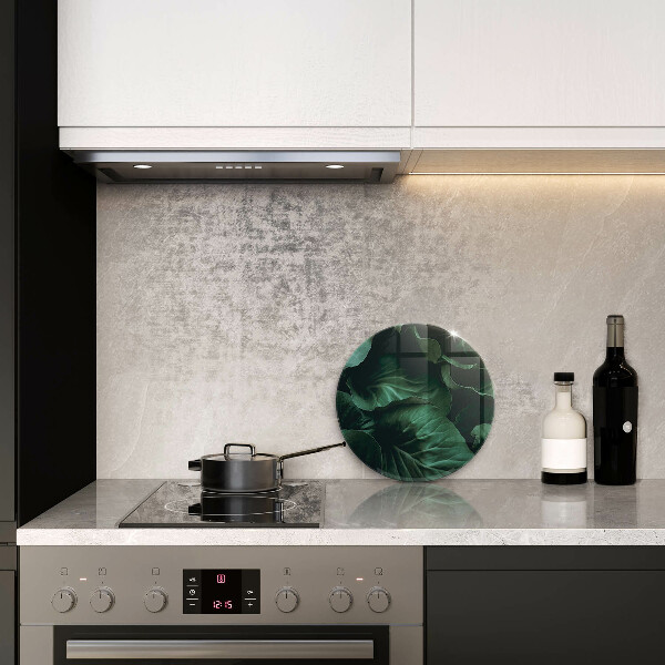 Tagliere in vetro Foglie selvatiche scure