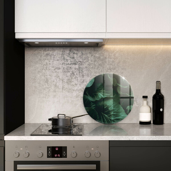 Tagliere in vetro Foglie selvatiche scure