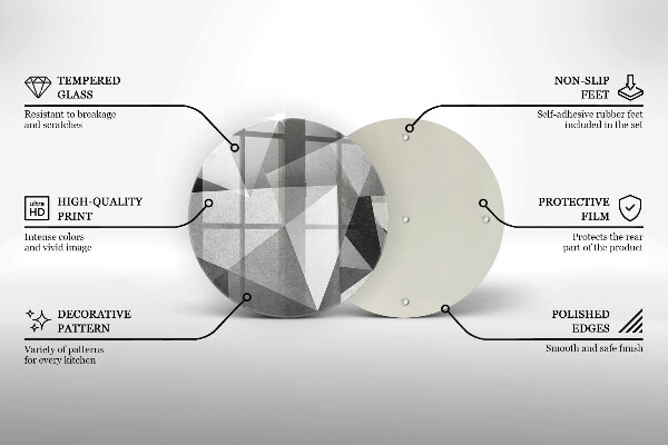 Tagliere in vetro Astrazione tagliente concreta