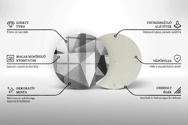 Tagliere in vetro Astrazione tagliente concreta