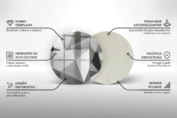 Tagliere in vetro Astrazione tagliente concreta