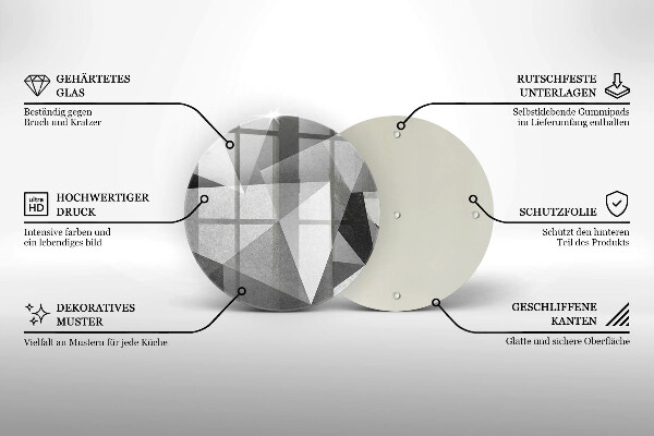 Tagliere in vetro Astrazione tagliente concreta