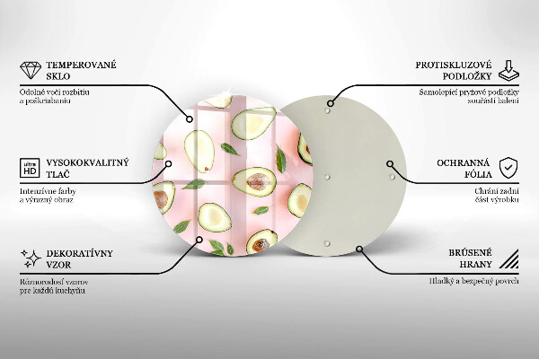 Tagliere in vetro Modello di avocado