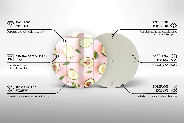 Tagliere in vetro Modello di avocado