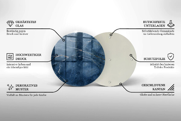 Tagliere in vetro Trama di pietra di marmo