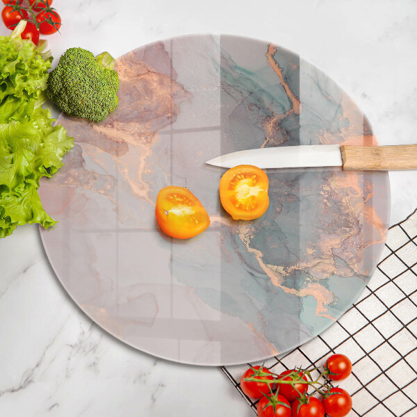 Tagliere in vetro Marmo con oro