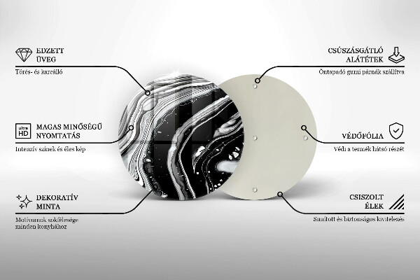 Tagliere in vetro Astrazione dell'inchiostro