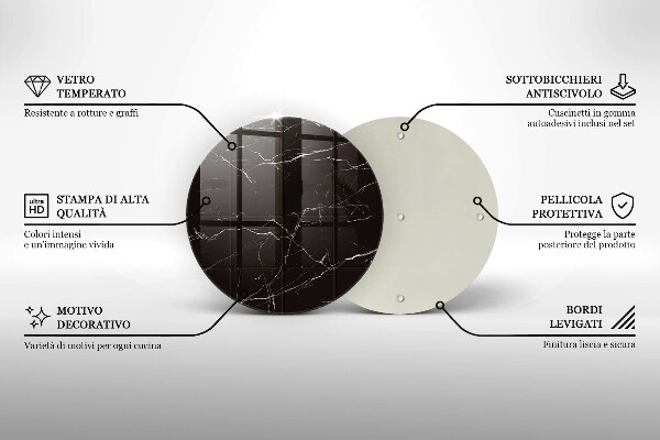 Tagliere in vetro Piastrelle di marmo