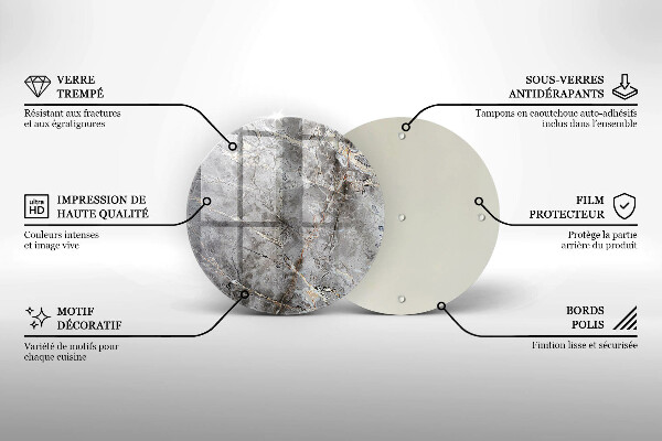 Tagliere in vetro Trama di pietra