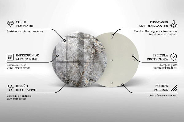 Tagliere in vetro Trama di pietra