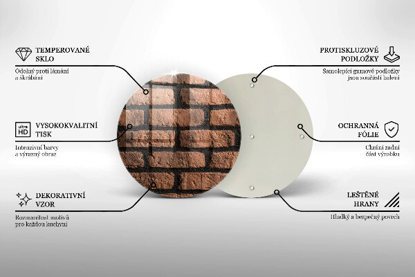 Tagliere in vetro Muro di mattoni