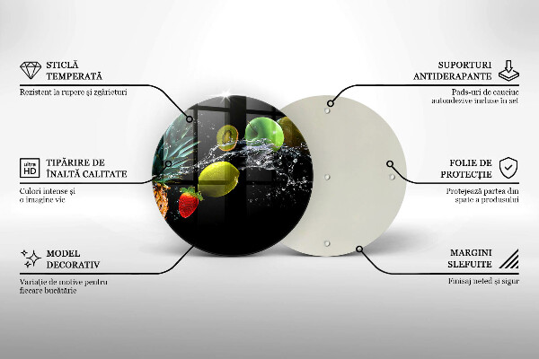 Tagliere in vetro temperato Frutta in acqua