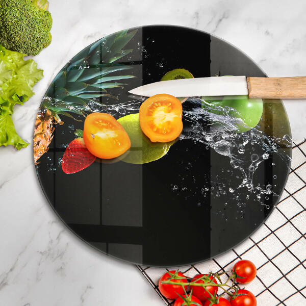 Tagliere in vetro temperato Frutta in acqua