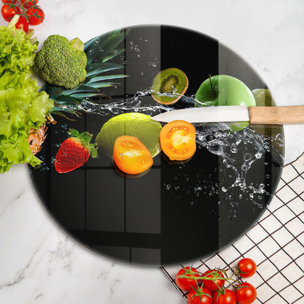 Tagliere in vetro temperato Frutta in acqua