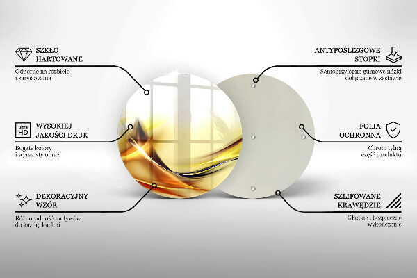 Tagliere in vetro Linee astratte di luce