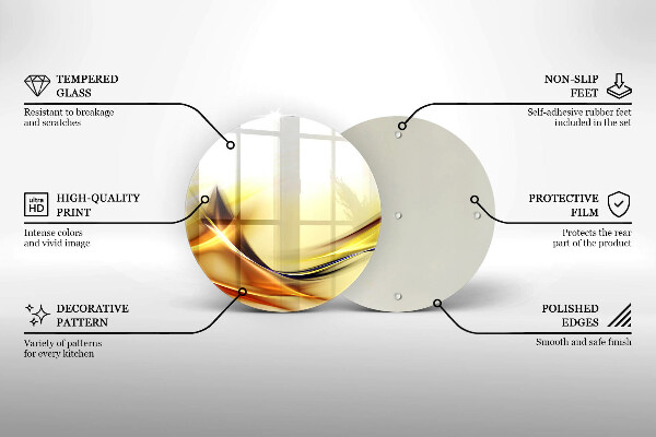 Tagliere in vetro Linee astratte di luce