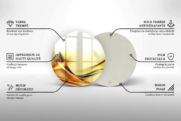 Tagliere in vetro Linee astratte di luce