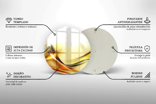 Tagliere in vetro Linee astratte di luce