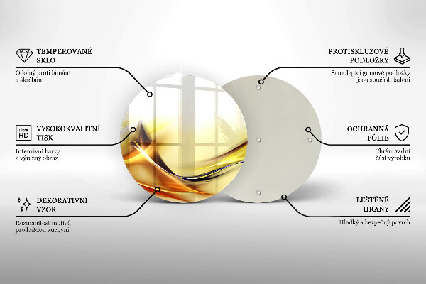 Tagliere in vetro Linee astratte di luce
