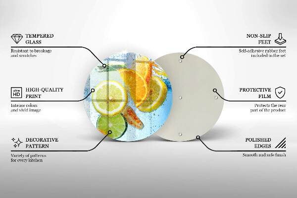 Tagliere in vetro Succosa acqua di agrumi