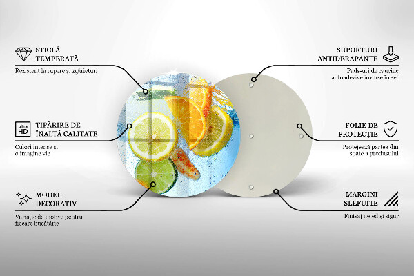 Tagliere in vetro Succosa acqua di agrumi