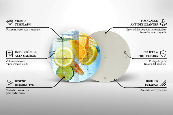 Tagliere in vetro Succosa acqua di agrumi