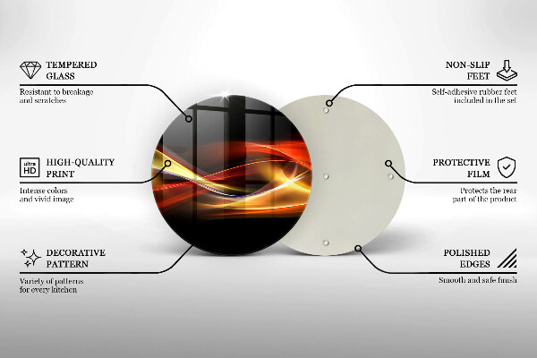 Tagliere in vetro Fumo e luce astratti