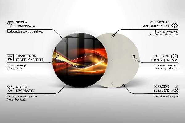 Tagliere in vetro Fumo e luce astratti