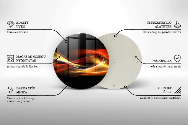 Tagliere in vetro Fumo e luce astratti