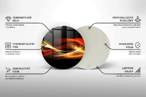 Tagliere in vetro Fumo e luce astratti