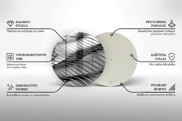 Tagliere in vetro Struttura in metallo 3D