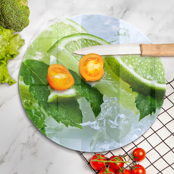 Tagliere in vetro Menta lime e ghiaccio