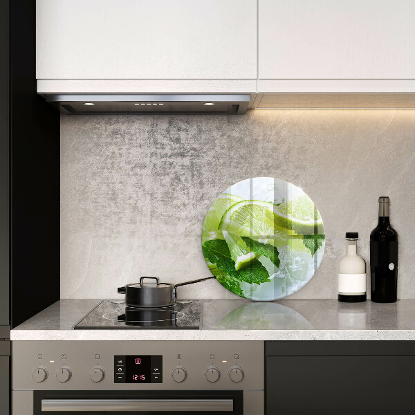 Tagliere in vetro Menta lime e ghiaccio