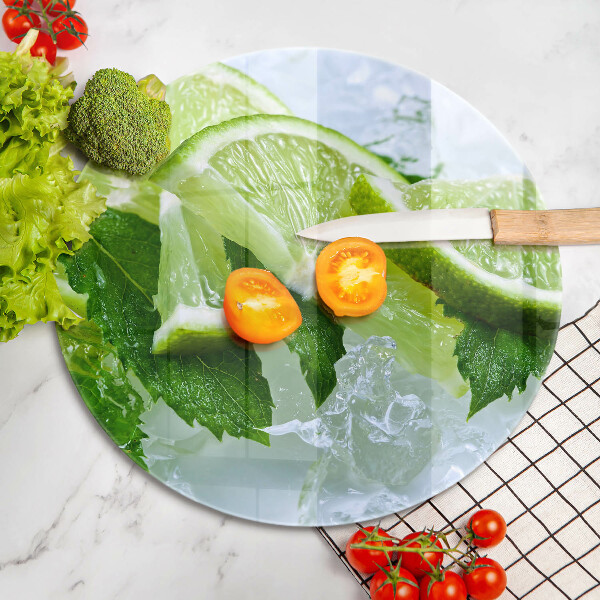 Tagliere in vetro Menta lime e ghiaccio