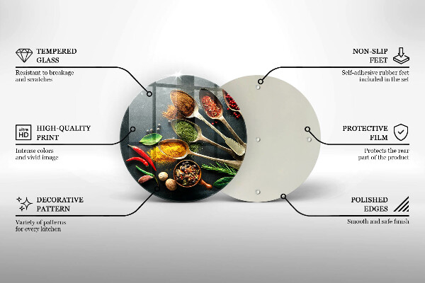 Tagliere in vetro Cucchiai da cucina di spezie