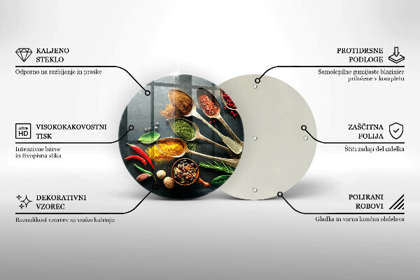 Tagliere in vetro Cucchiai da cucina di spezie