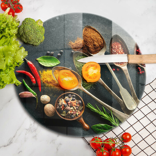 Tagliere in vetro Cucchiai da cucina di spezie