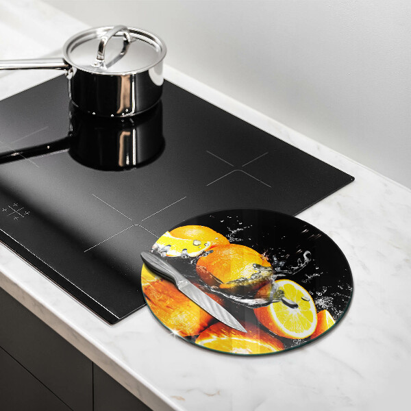 Tagliere in vetro Succoso frutto arancione