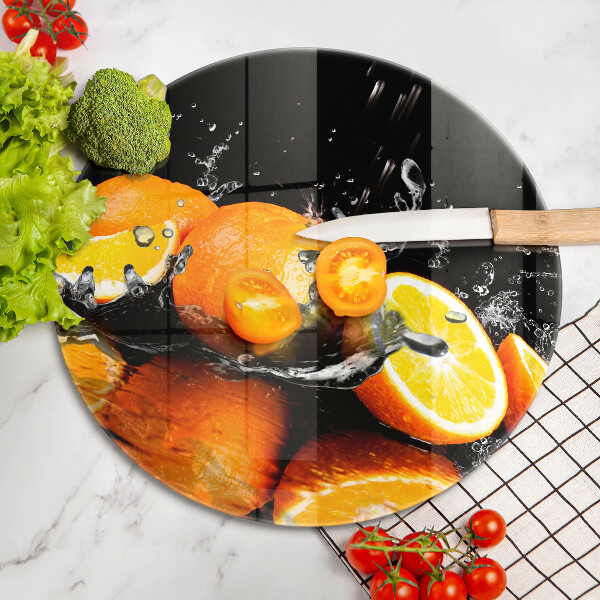 Tagliere in vetro Succoso frutto arancione