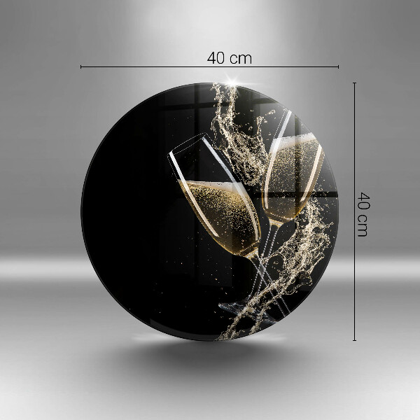 Tagliere in vetro Bicchieri di champagne