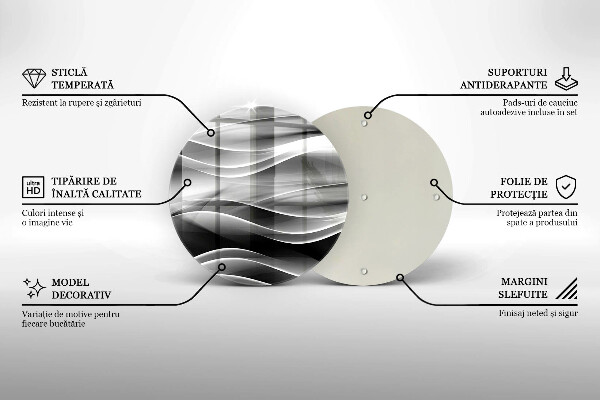 Tagliere in vetro Linee delicate di astrazione